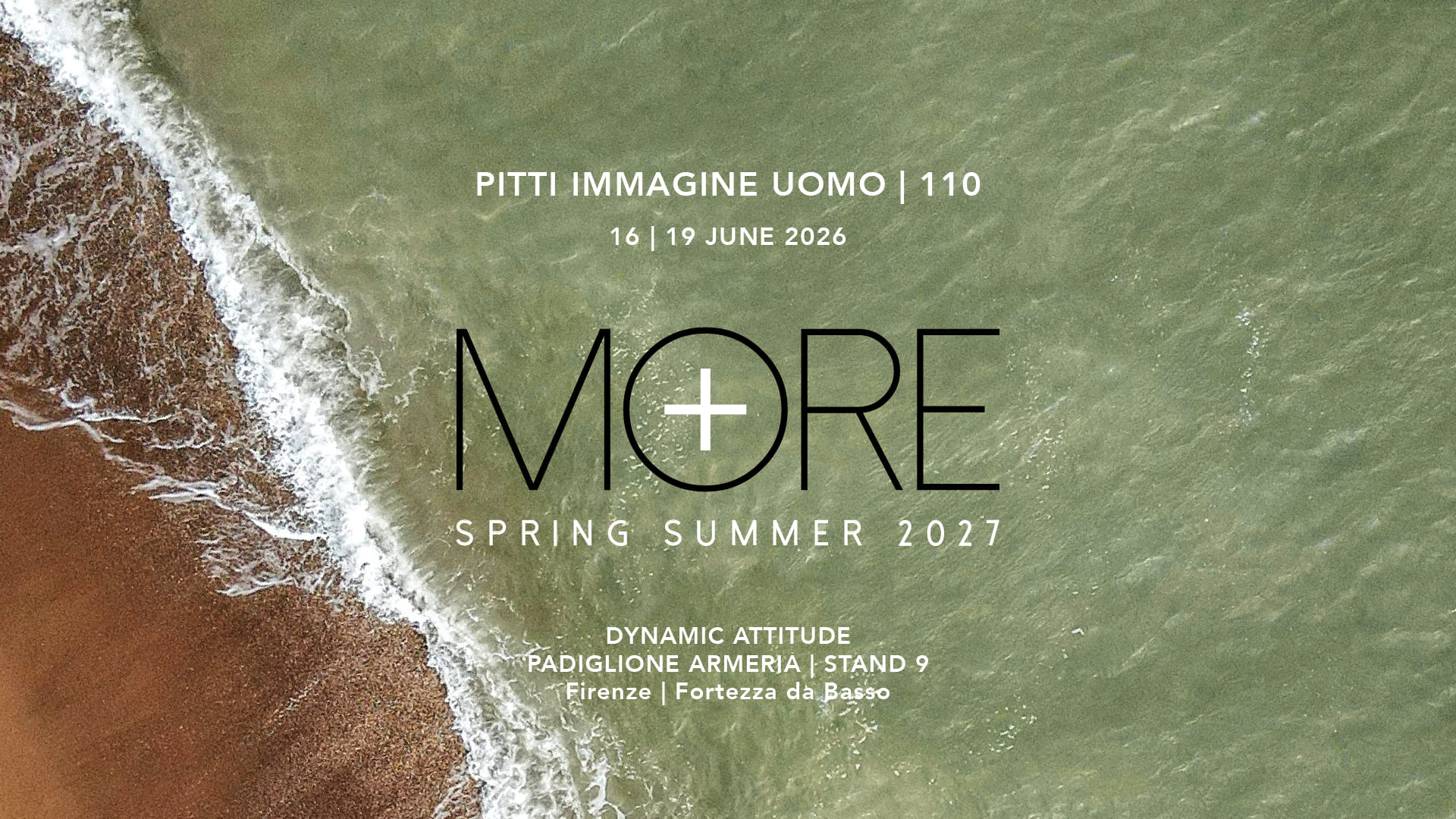 Invito Pitti Immagine Uomo 110 — Italian More — Spring Summer 2027 — 16|19 Giugno 2026 — Firenze Fortezza da Basso — Padiglione Armeria Stand 9